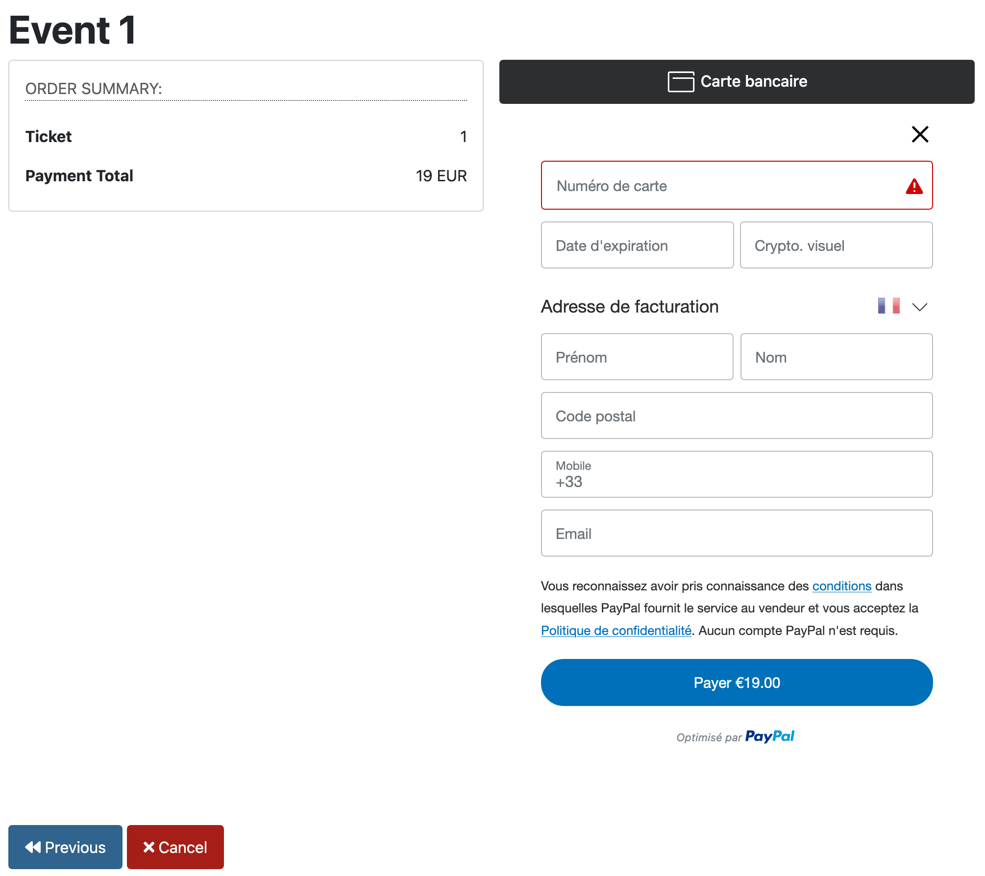Credit Card payment - PayPal APIv2
